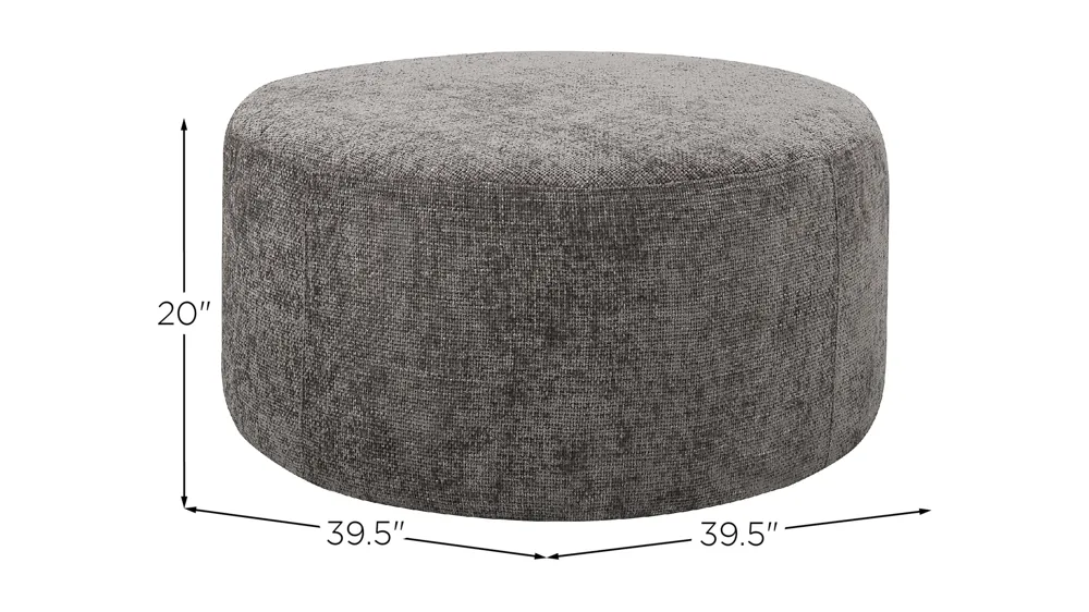 Thatcher Round Cocktail Ottoman Dimensions