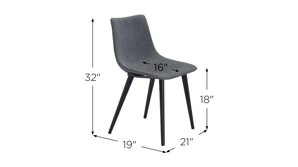 Daniel Dining Chair: Set of 2 Dimensions