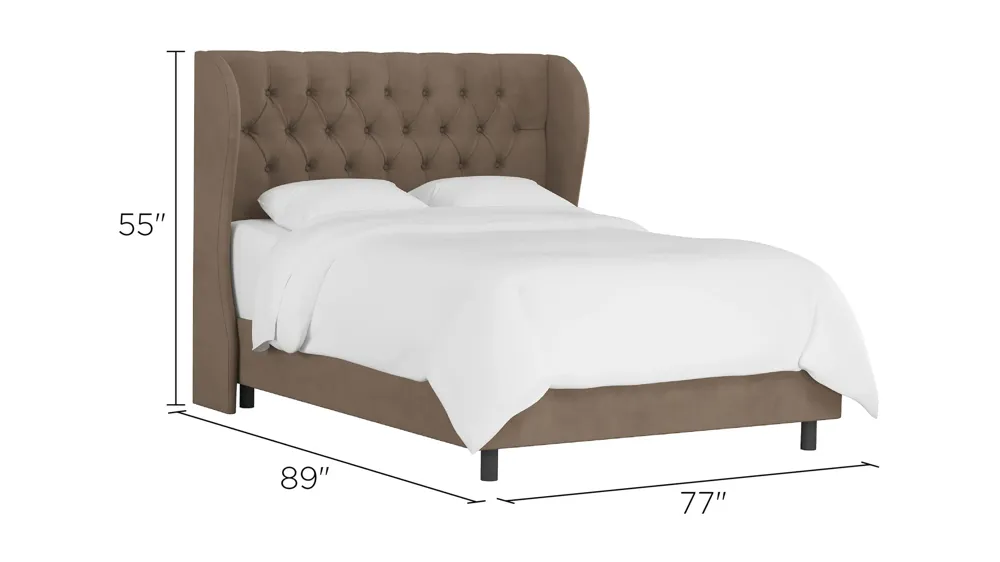 Thayer Wingback Bed Dimensions