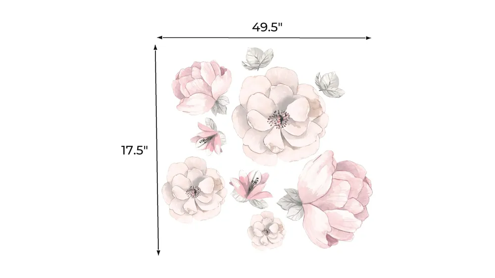 Signature Botanical Wall Decals Dimensions