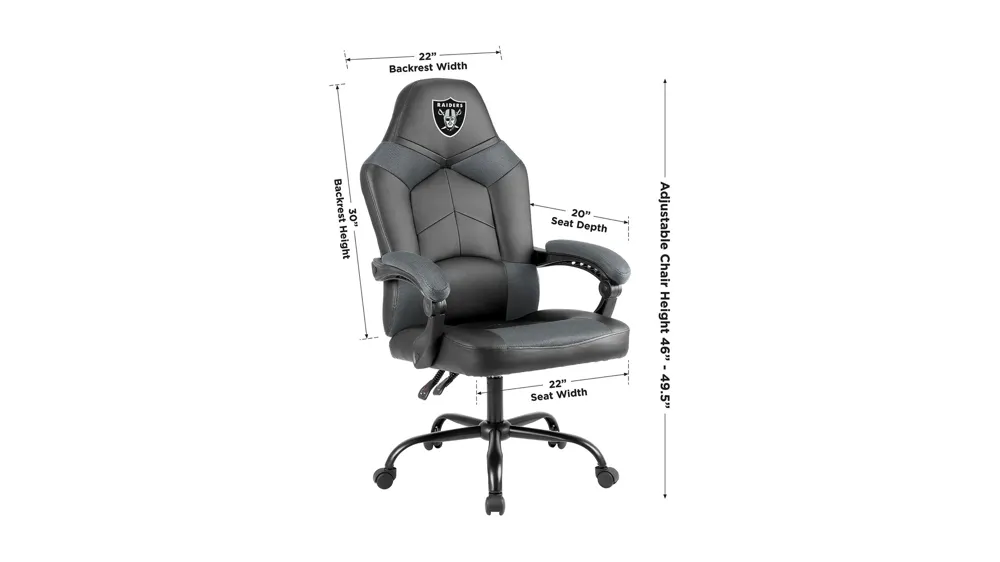NFL Oversized Adjustable Office Chairs Dimensions