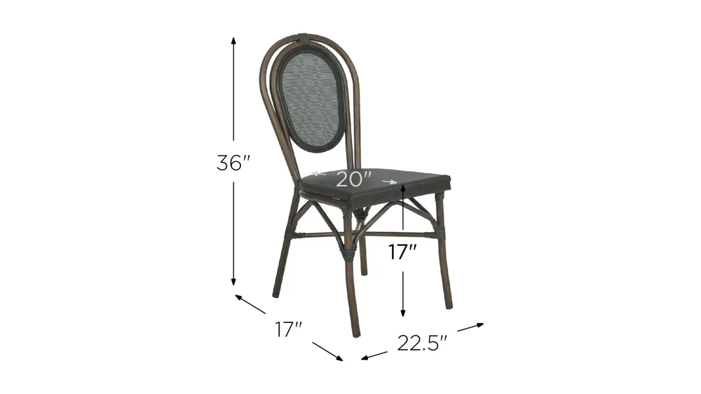 Chantelle Side Chair Dimensions