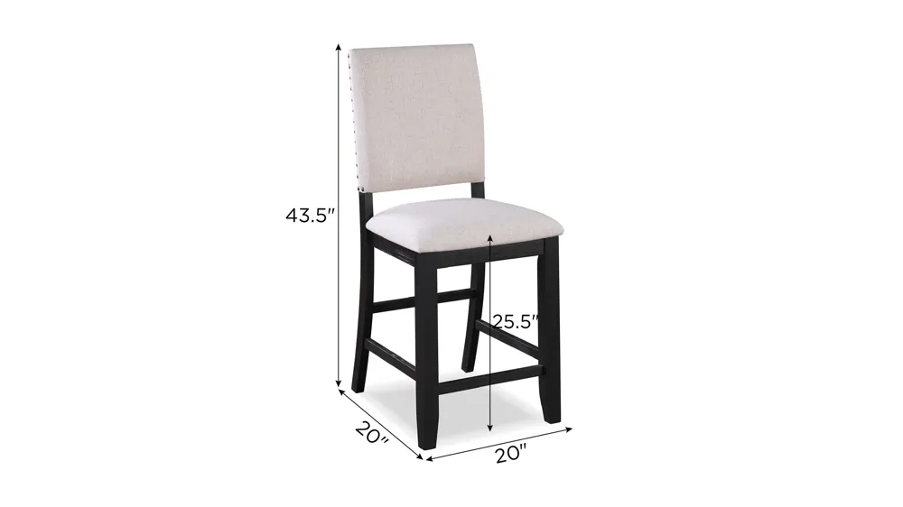 Regent Barstool- Set of 2 Dimensions