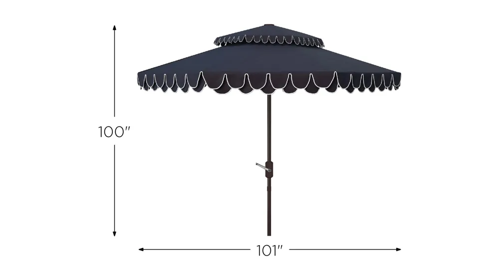 Azusa Valance 9Ft Double Top Umbrella Dimensions