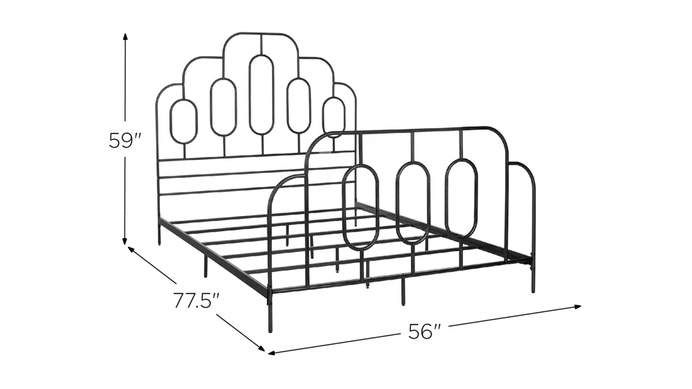 Paloma Metal Bed Dimensions