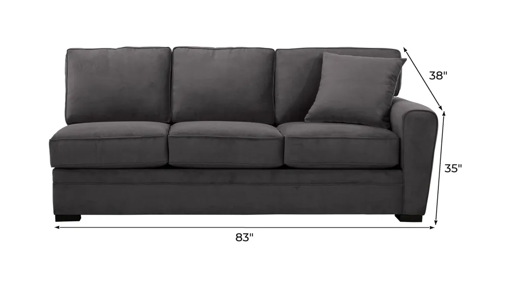Artemis II Right Arm Facing Sofa Dimensions