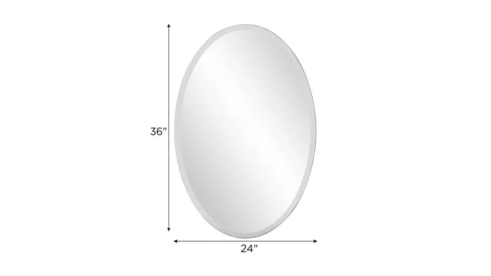 Nicky Oval Mirror Dimensions