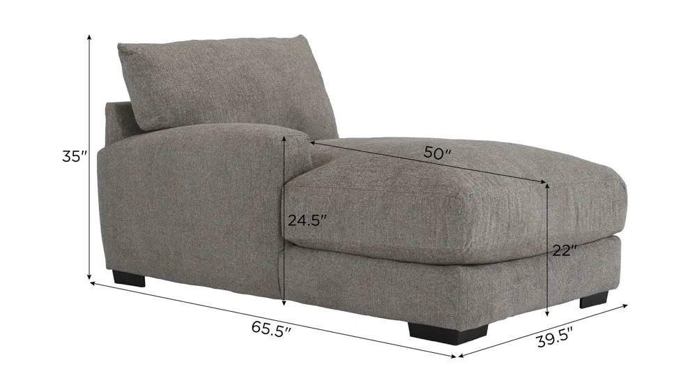 Carter Left-Arm-Facing Chaise Dimensions