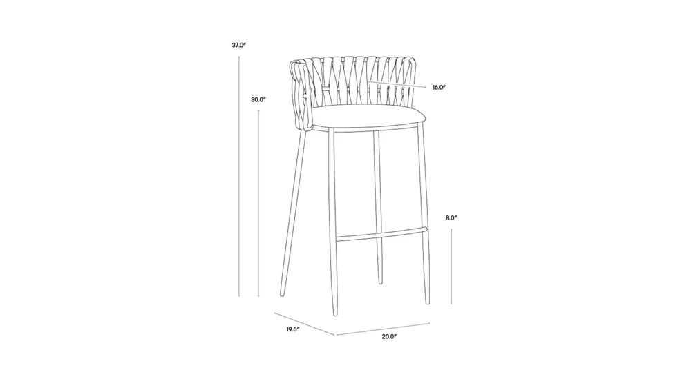 Sarai Barstool Dimensions