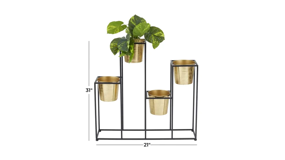 Ivy Collection Gold Metal Planter Dimensions