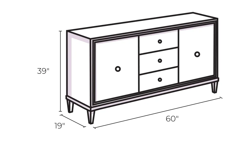 Wellington Dining Room Server Dimensions
