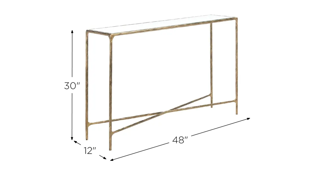 Errington Rectangle Console Table Dimensions