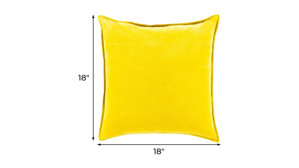 Cotton Velvet 18" Throw Pillow Dimensions