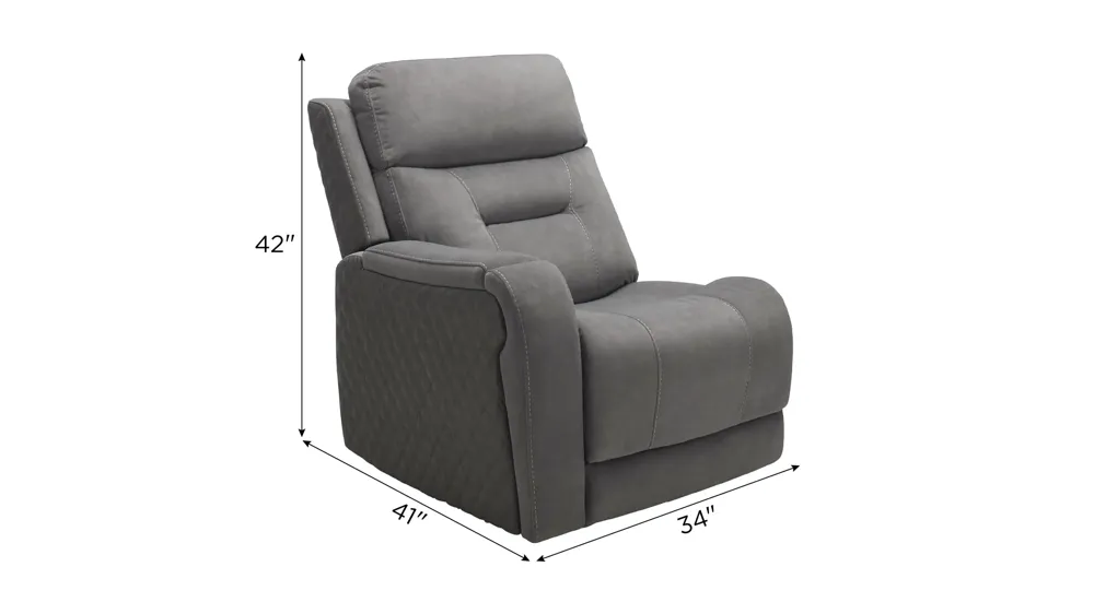 Irving Left Arm Facing Triple Power Recliner Dimensions
