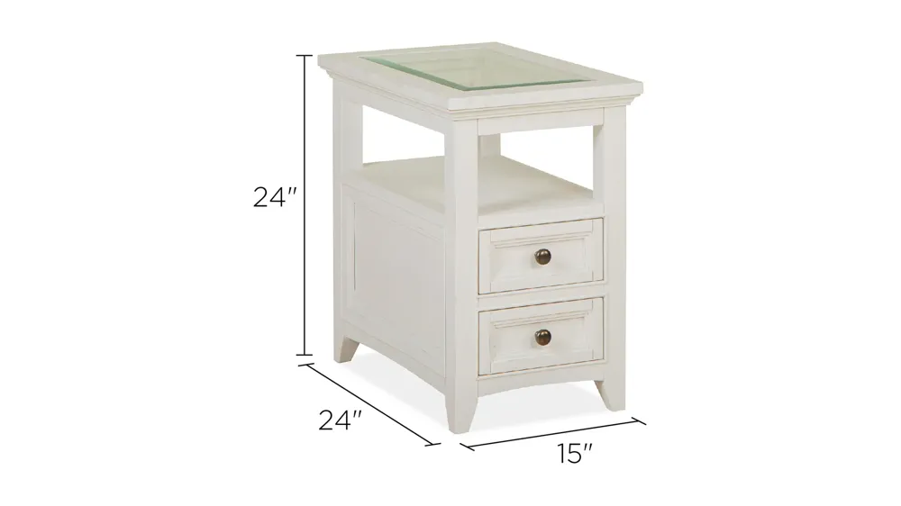 Heron Cove Rectangular Chairside Table Dimensions