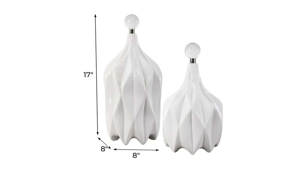 Klara Geometric Bottles: Set of 2 Dimensions