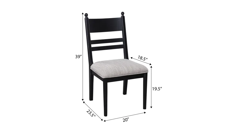 Lockwood Ladder Back Side Chair Dimensions