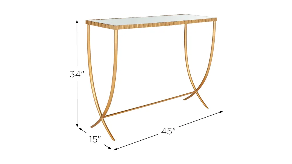 Diane Mirror Top Console Table Dimensions