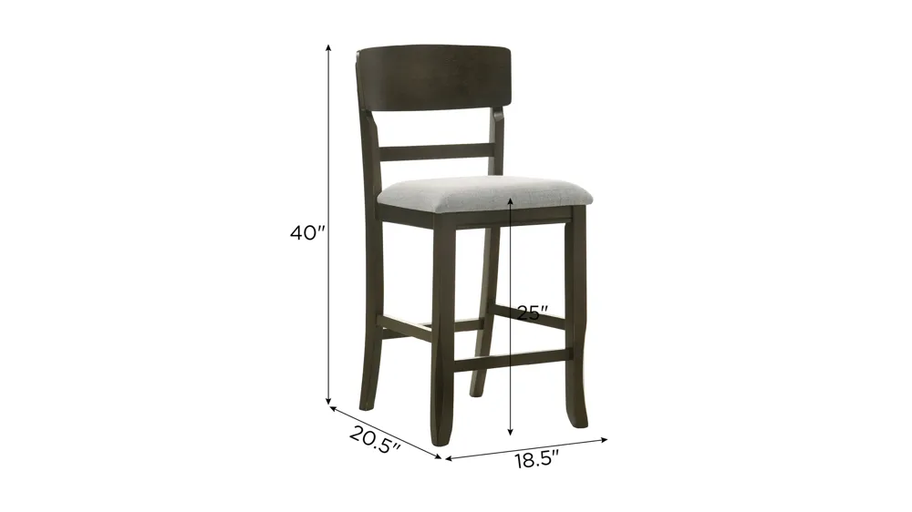Oakly Barstool- Set of 2 Dimensions