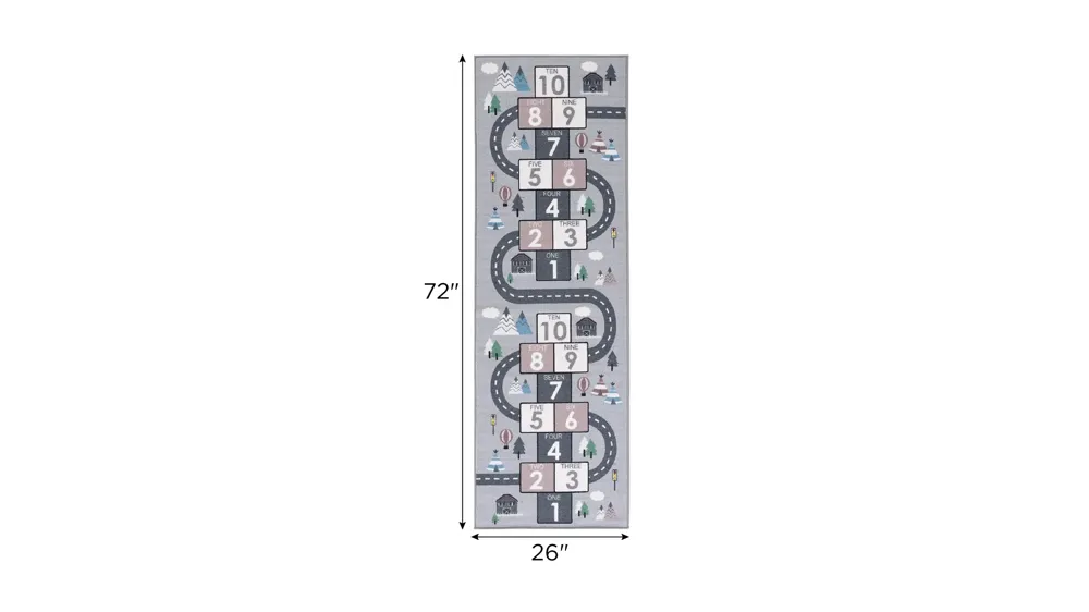 Delhi Kids' Playhouse Rug Dimensions