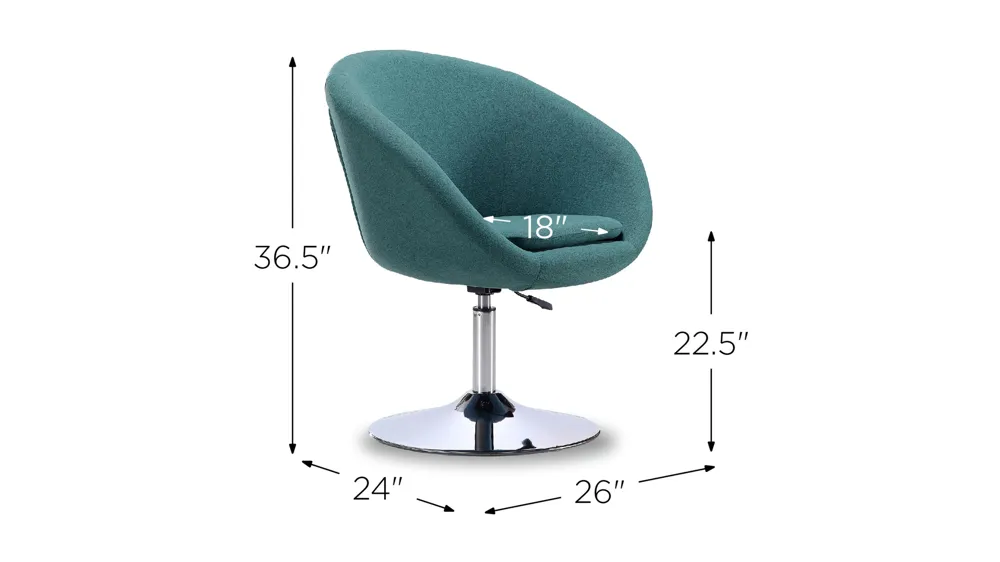 Hopper Swivel Adjustable Height Chair Dimensions