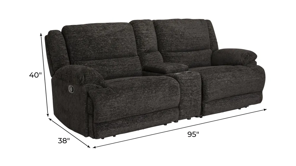 Filmore 3-pc. Manual Console Loveseat Dimensions
