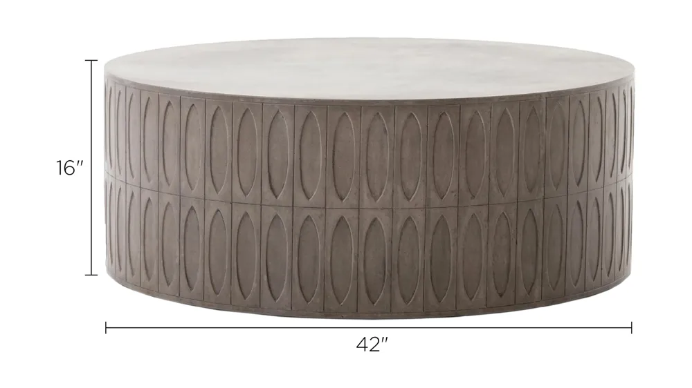 Colorado Drum Coffee Table Dimensions