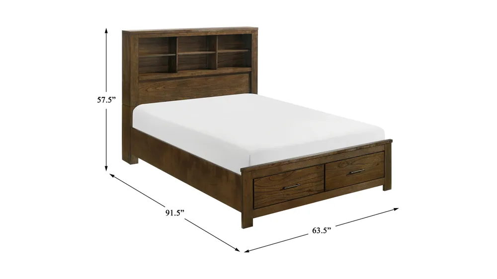 Arya Platform Bed with Storage Dimensions