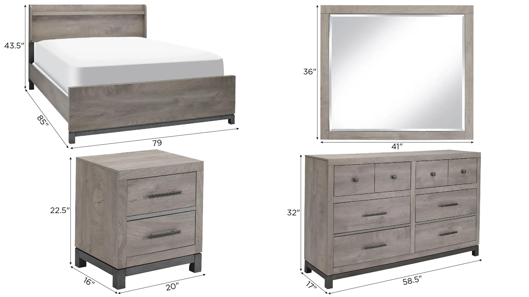 Rikki 4-pc. Bedroom Set | Raymour & Flanigan