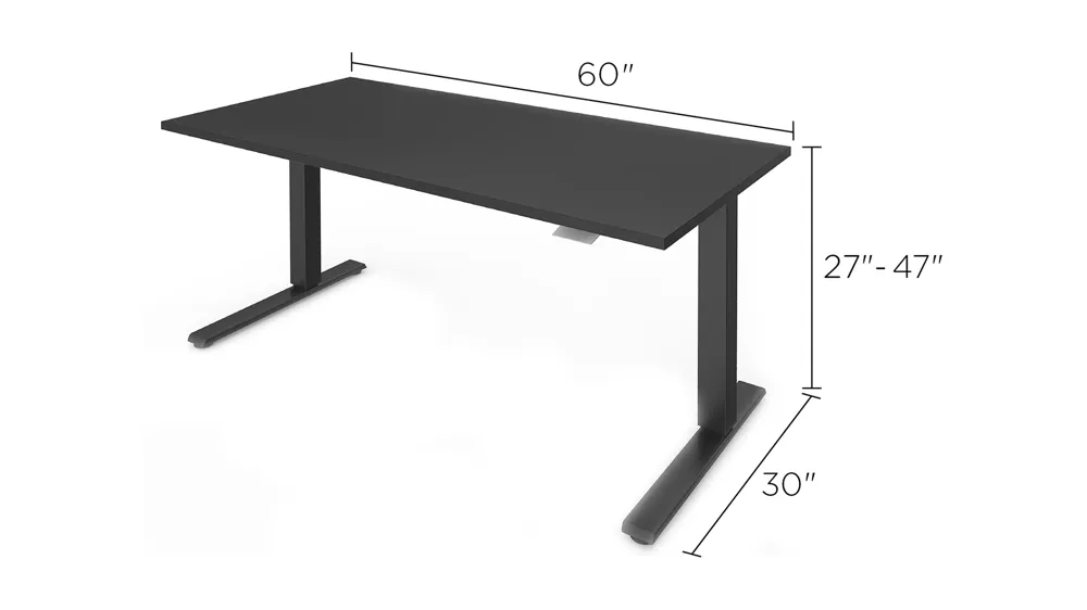 Humanscale Float 60" Adjustable Sit/Stand Computer Desk Dimensions