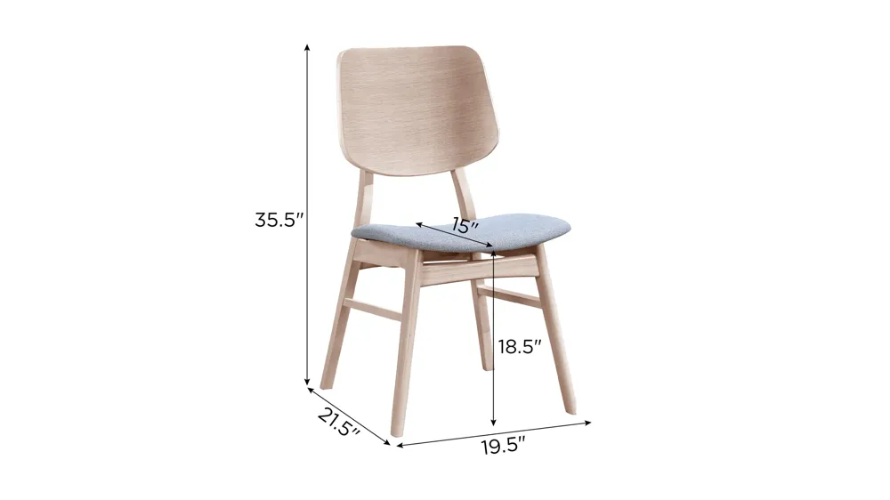 Oscar Dining Chair - Set of 2 Dimensions
