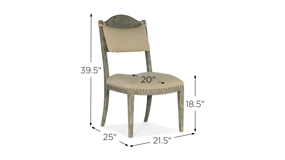 Alfresco Aperto Rush Side Chair - Set of 2 Dimensions