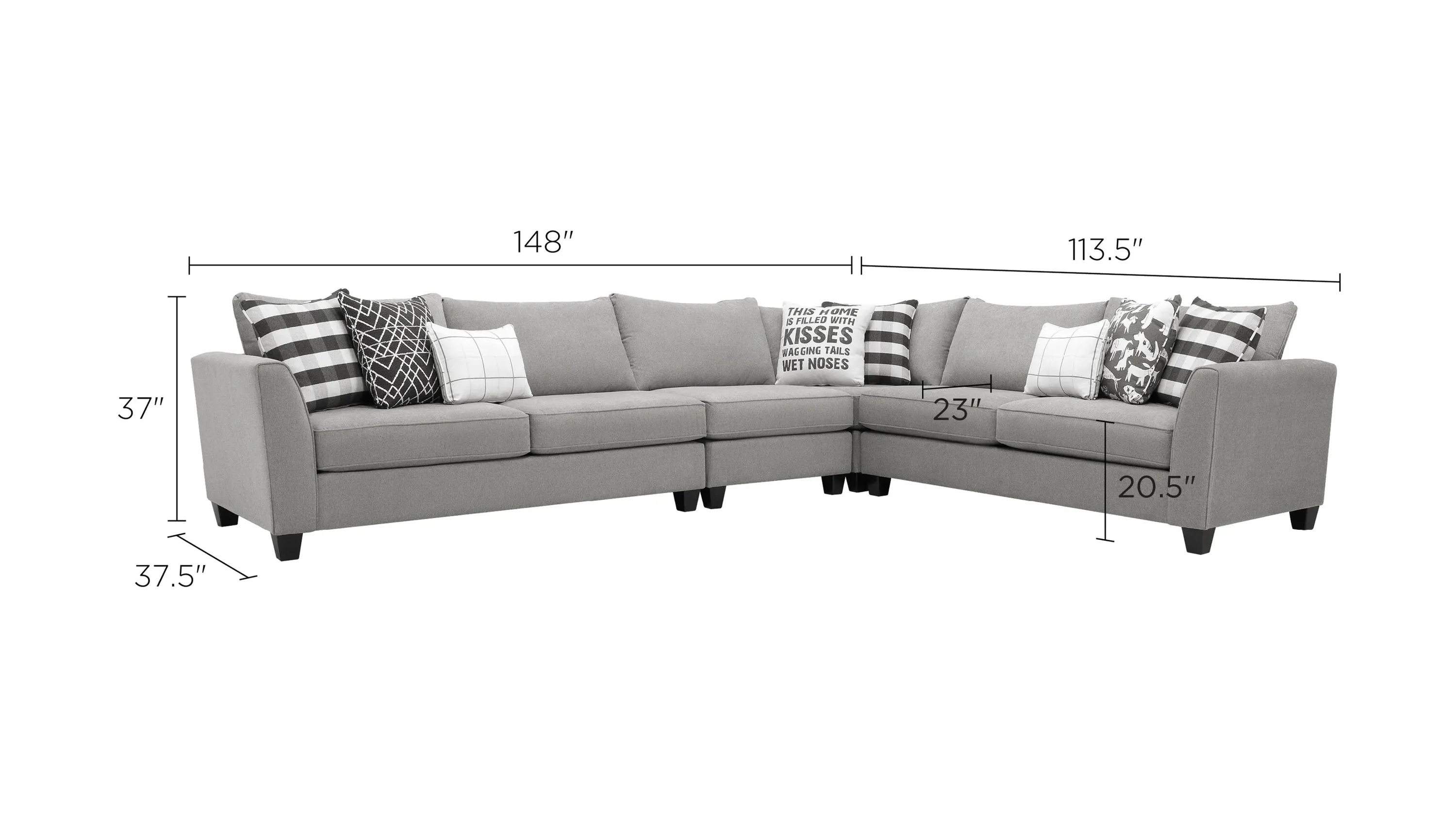 Daine 4-pc. Sectional Sofa | Raymour & Flanigan