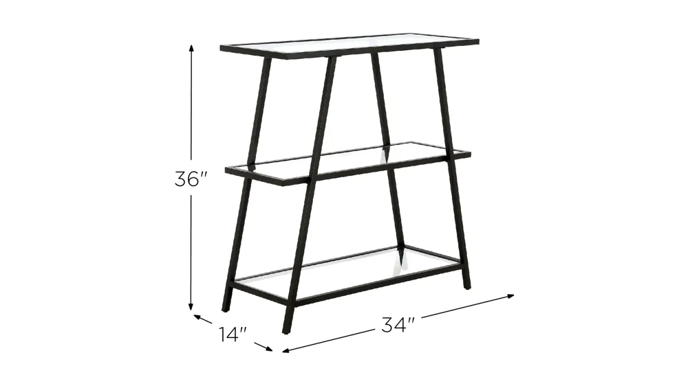 Luna 36" Tall Bookcase Dimensions