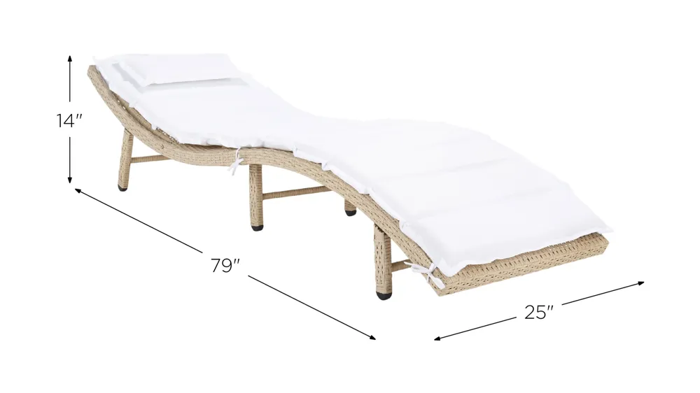 Inglewood Outdoor Sunlounger Dimensions
