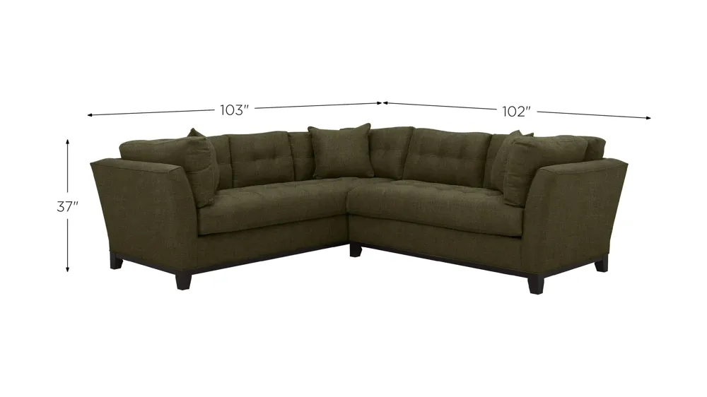 Cityscape 2-pc. Sectional Dimensions