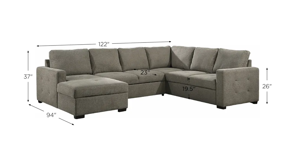 Malcolm 3-pc. Sectional With Hidden Storage Dimensions