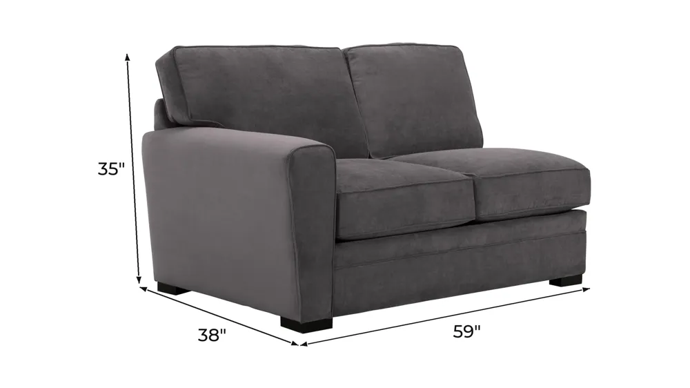 Artemis II Left Arm Facing Loveseat Dimensions