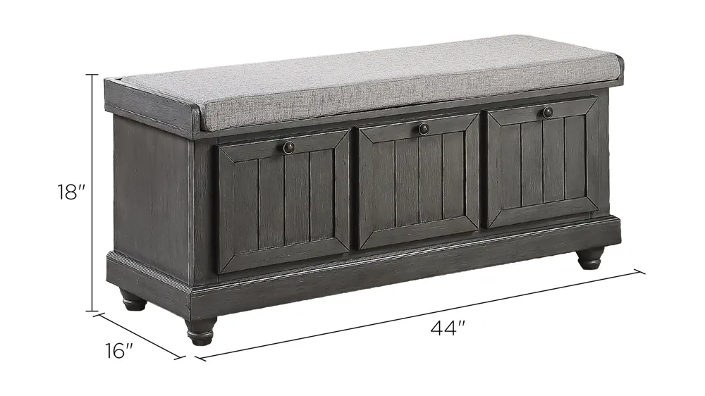 Hakea Upholstered Storage Bench Dimensions