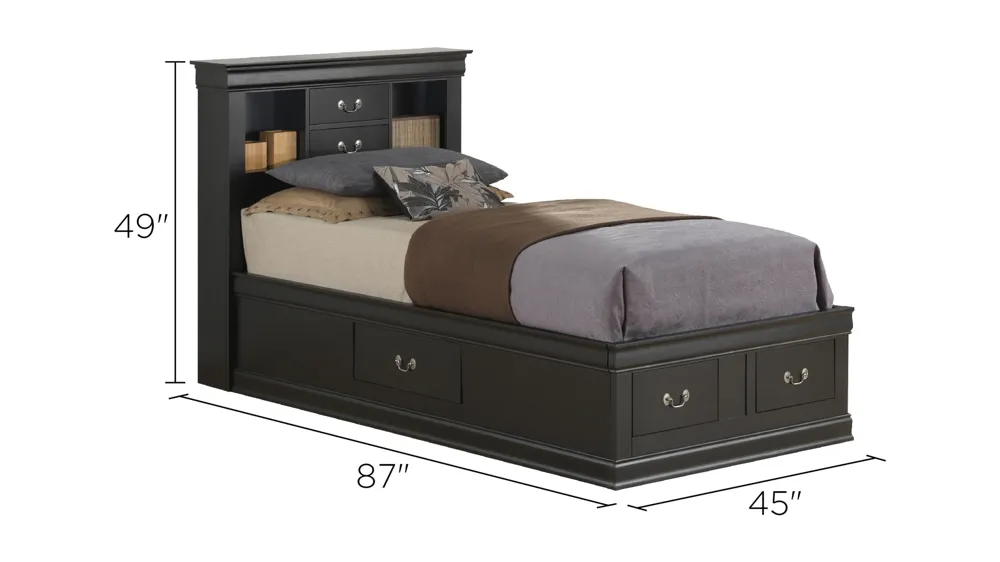Rossie Captains Storage Bed Dimensions