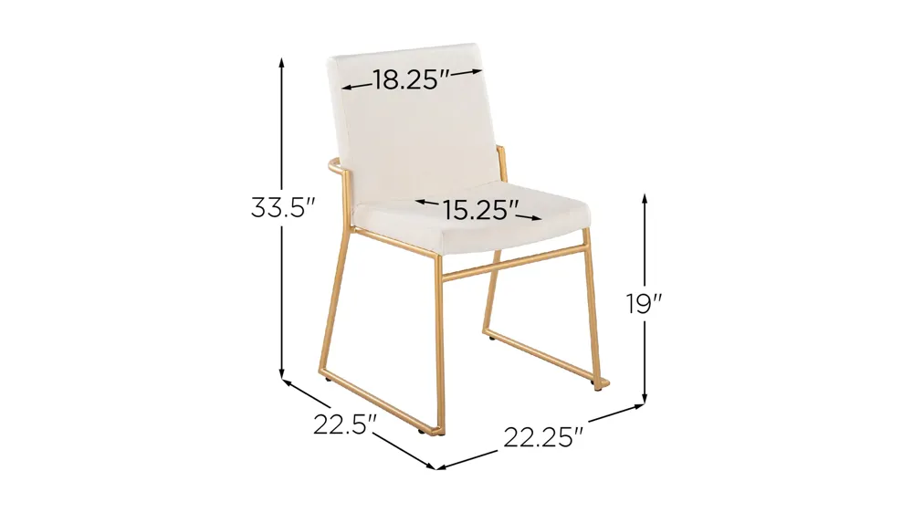 Dutchess Dining Chairs - Set of 2 Dimensions