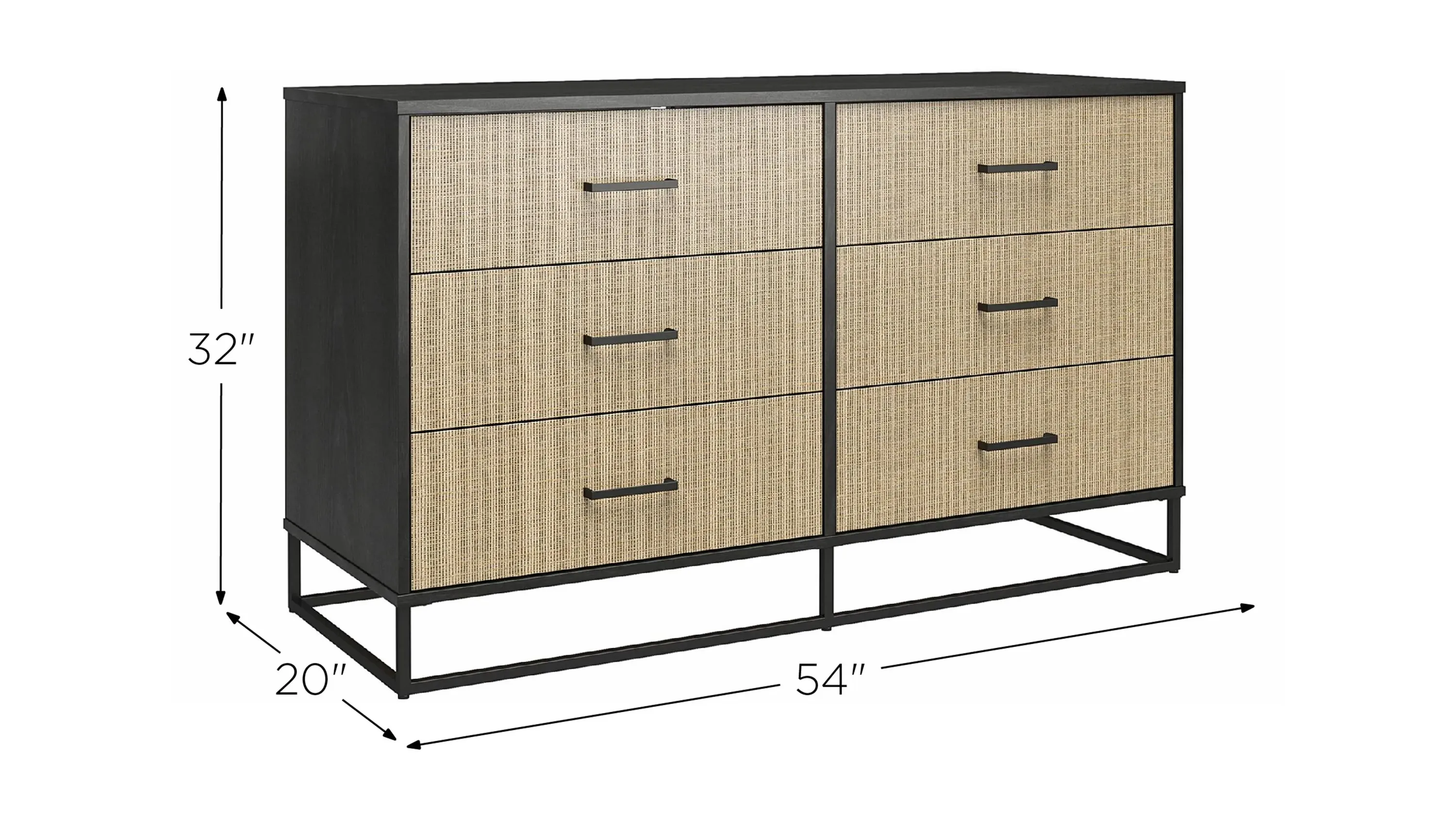 Novogratz Kelly Six Drawer Dresser | Raymour & Flanigan