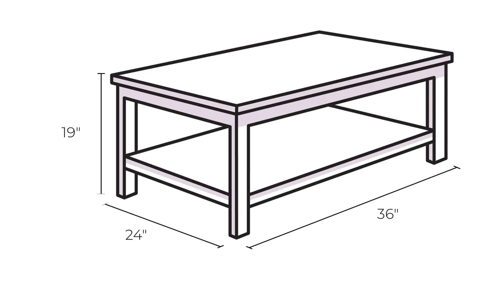 Myra Rectangular Coffee Table Dimensions