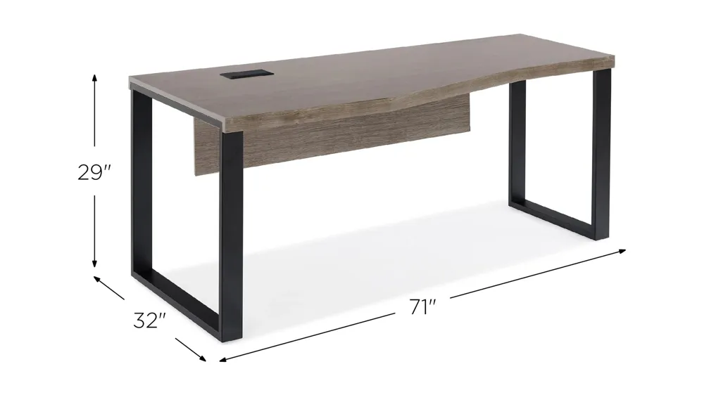 Stavanger Right Crescent Desk Dimensions