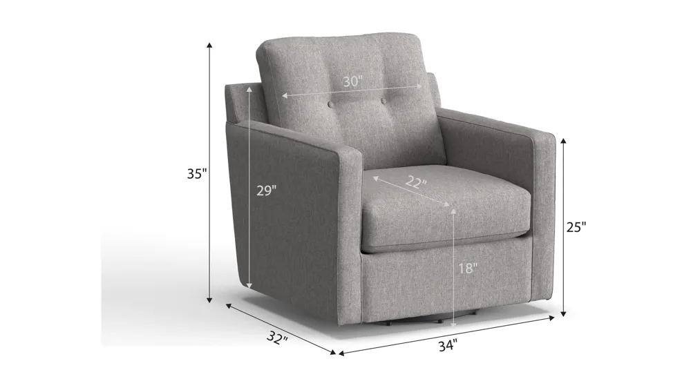 ModularOne Swivel Chair Dimensions