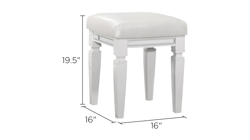 Selena Vanity Stool Dimensions
