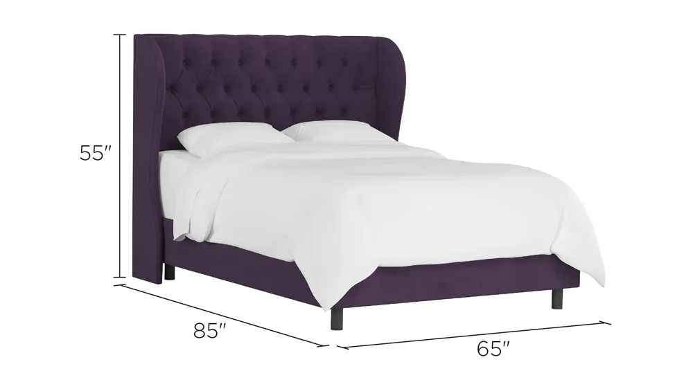 Thayer Wingback Bed Dimensions