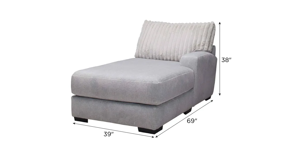 Mondo Right Arm Facing Chaise Dimensions