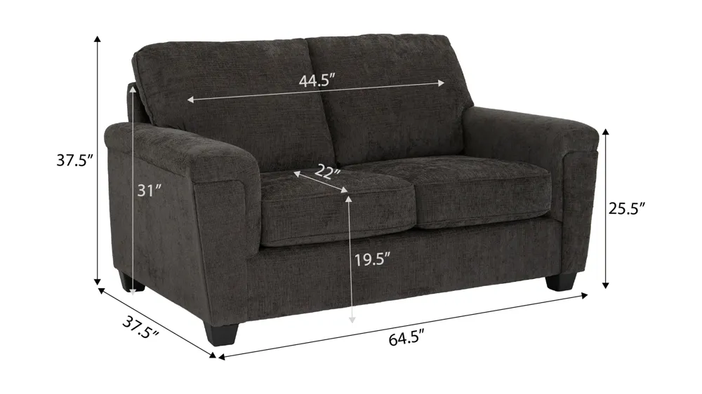 Elora Loveseat Dimensions