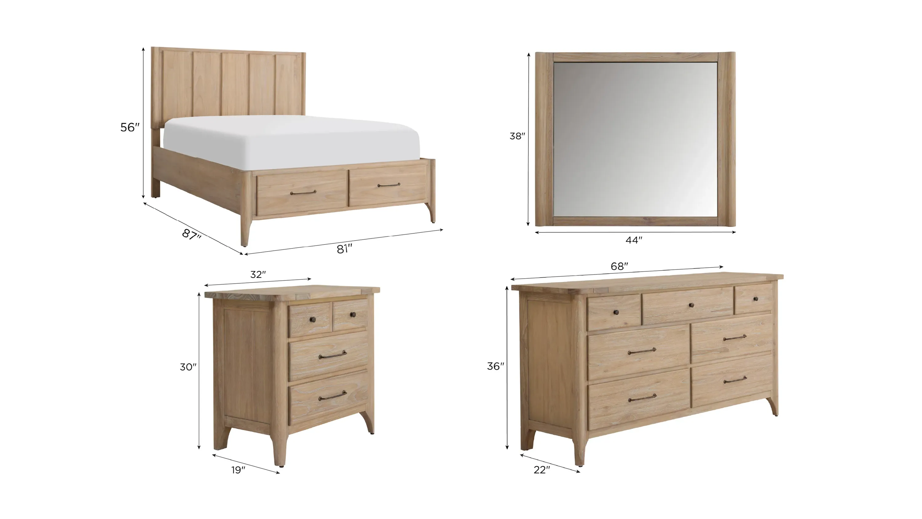 Savannah 4pc. Bedroom Storage Set | Raymour & Flanigan
